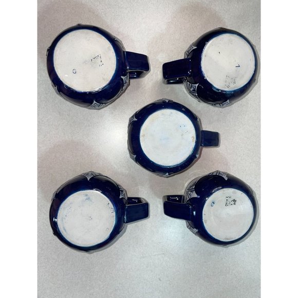 SET Vintage AG Wick Werke Blue Gray Porcelain Art Deco Mugs Cups Steins Germany - Picture 10 of 16